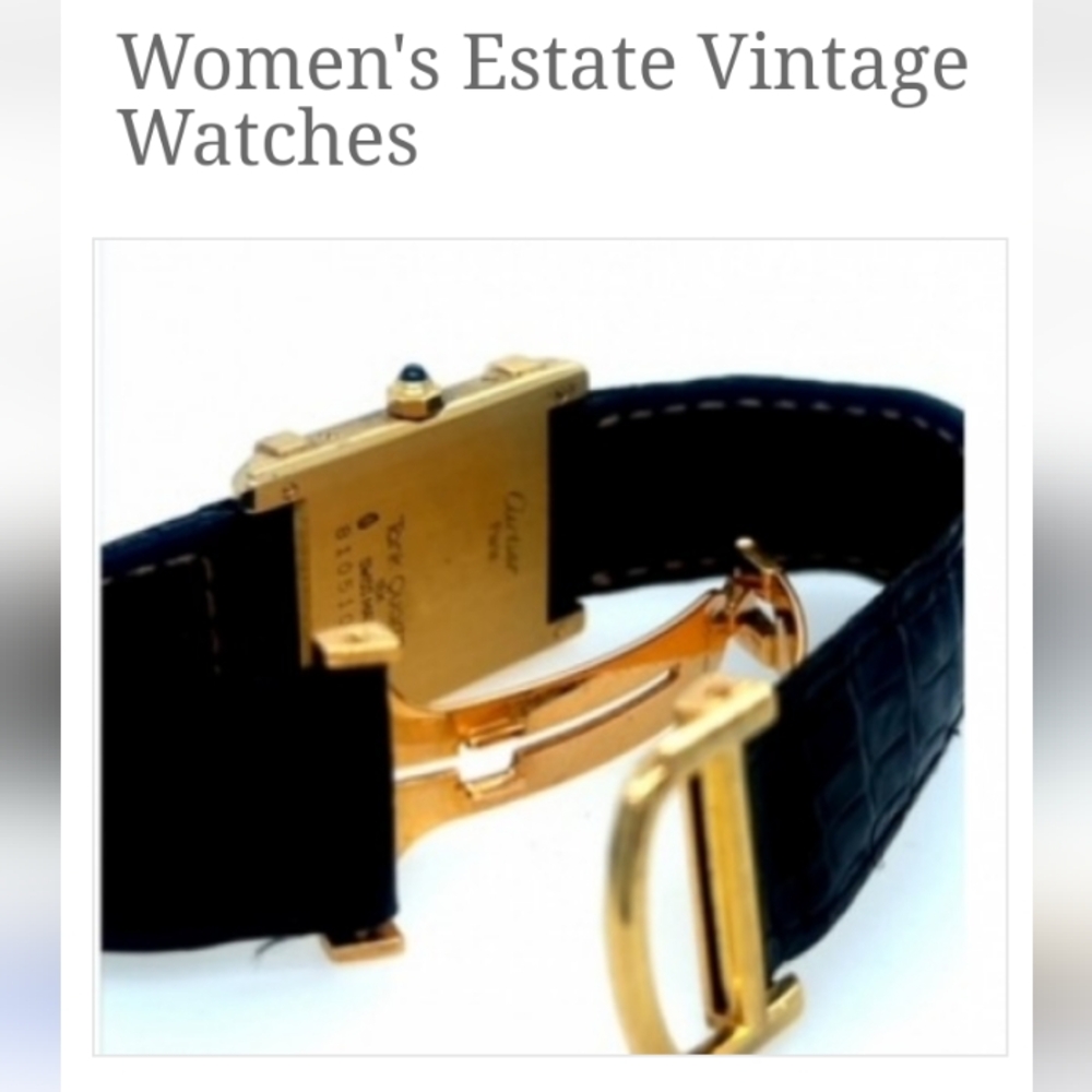 SOLD IN OUR STORE 18K CARTIER Tank Quartz Gold Watch - Picture 5 of 7